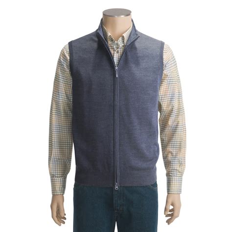 men's wool zip up vest